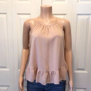 Favlux Fashion Womens Pink Ruffled Swing Halter Cami Top Size Large